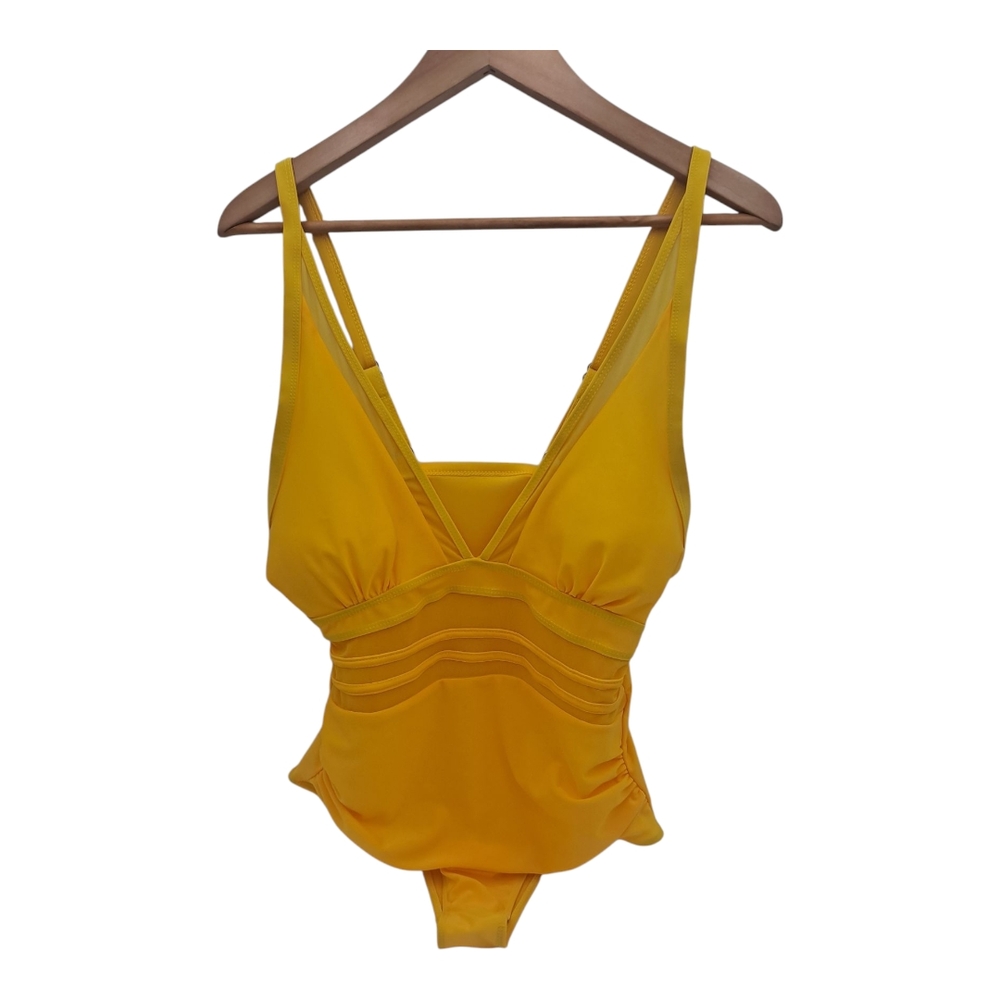Yellow One-Piece Swimsuit Size: Large Pool, Beach, Lake Or Waterpark NWOT